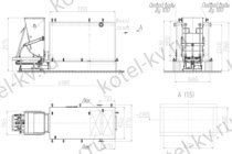 Чертеж котла КВм 1450 кВт с ТШПМ