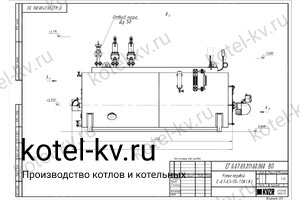 Чертеж газового парогенератора 700 кг температура 170